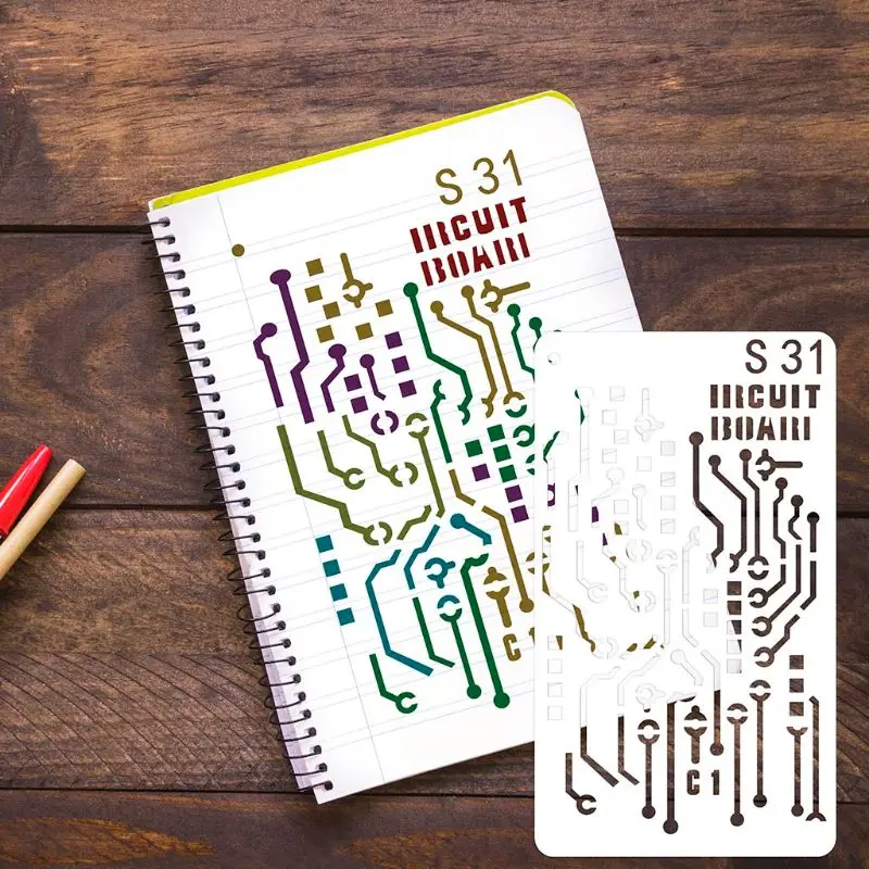 

36pcs/set Journal Drawing Template Stencil Painting Embossing Scrapbooking DIY