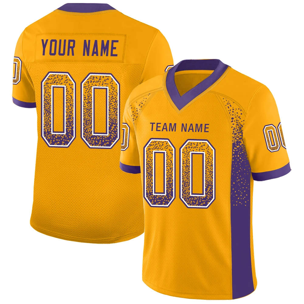 Customized Football Jersey Sublimated Team Name/Number Personalized Design Football Game Breathable Jersey for Men/Women/Kids