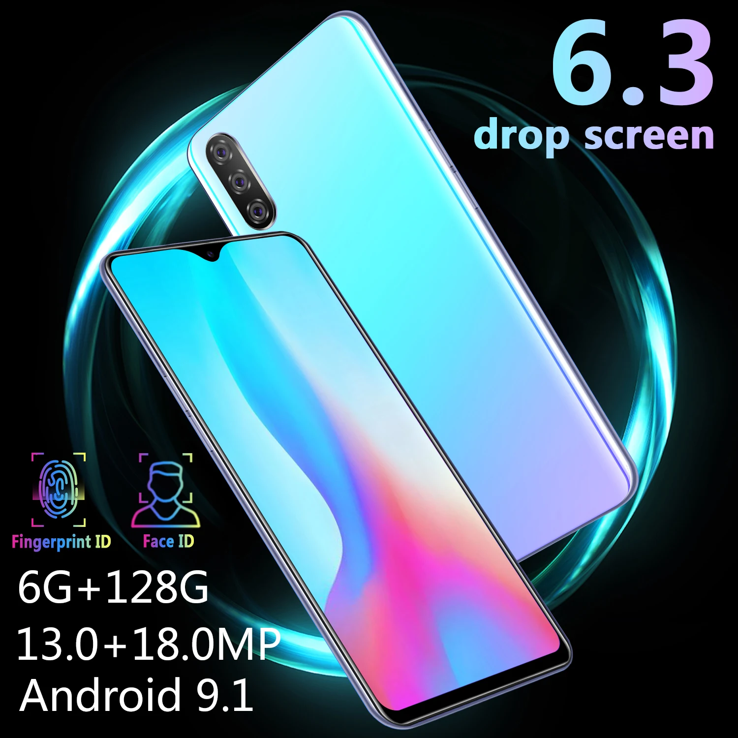 CHAOAI M9 смартфон с 6 3 дюймовым дисплеем ОЗУ ГБ ПЗУ 128 глобальная версия 3G|Смартфоны| |