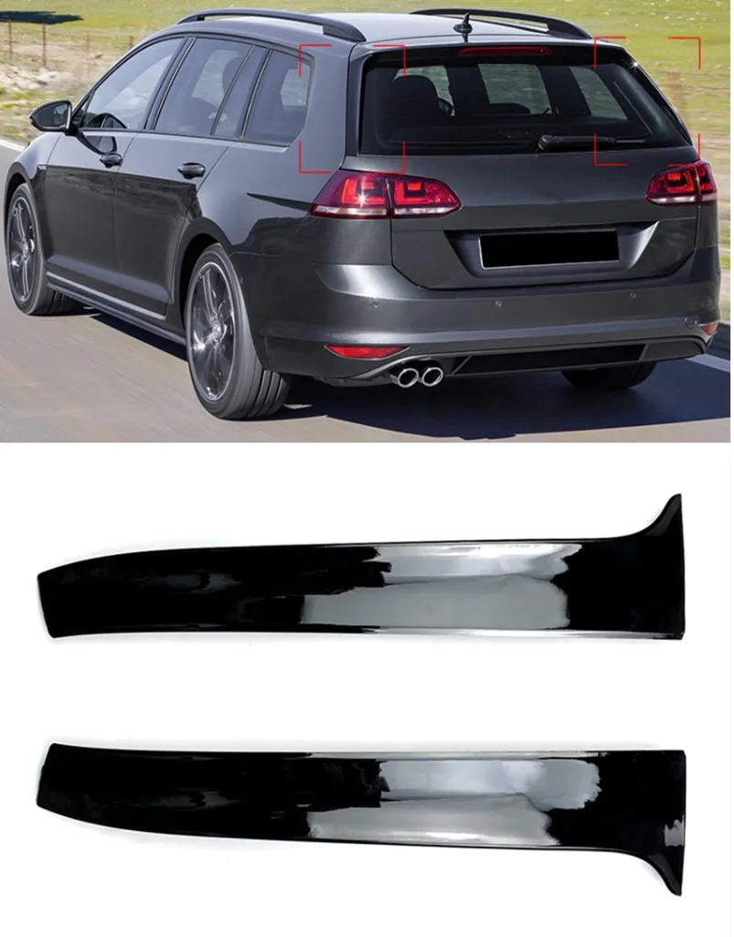 Заднего крыла сбоку Стикеры для спойлера Накладка для Volkswagen VW Golf 7 вариант для автомобиля с кузовом универсал модель аксессуары для стайлинга автомобилей