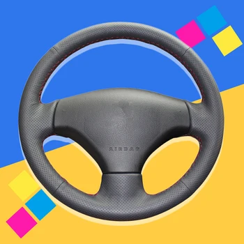

Auto Braid On The Steering Wheel Cover for Peugeot 206 2007-2009 Peugeot 207 2011 Citroen C2 DIY Car Braiding Covers Car-styling