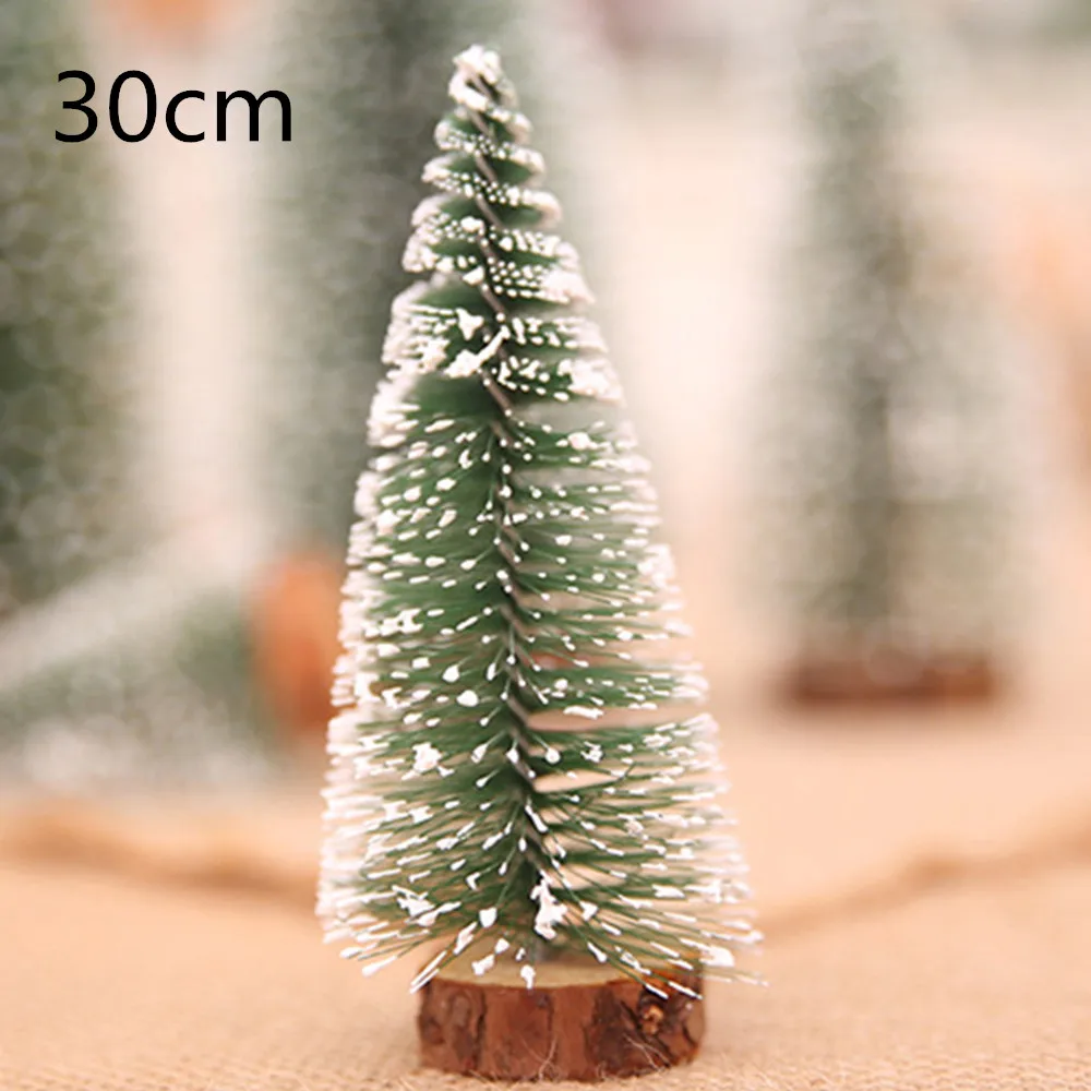 1 шт. мини-декор для снежной елки для домашних принадлежностей пластиковые рождественские маленькие сосны рождественские украшения Размер: 6,5*3 см - Цвет: 30cm