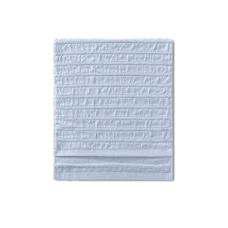 Light Blue 34x75 см простая Хлопковая полосатая одноцветная моющаяся ткань, домашнее мягкое впитывающее полотенце для рук и лица - Цвет: Light Blue