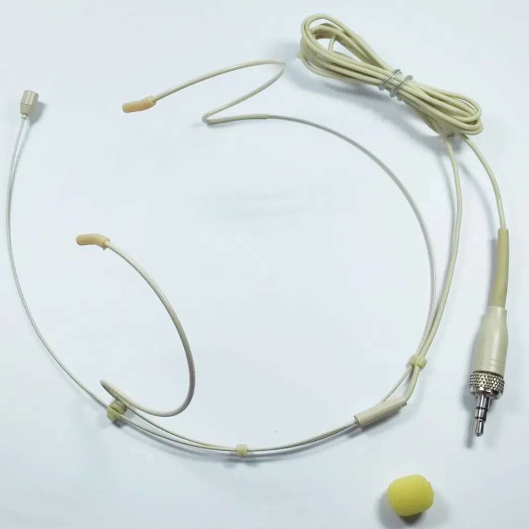 Microfono Auricolare Omnidirezionale Tan Professionale Per Sistemi Di Trasmettitori Bodypack Wireless Sennheiser G1 G2 G3 G4