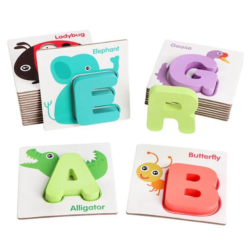 

Baby Early Education Puzzle Jigsaw Puzzle Children's Cognitive Teaching Aids Recognize Digital Letters Matching Puzzle