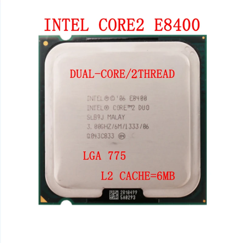 Оригинальный процессор Intel Core 2 Duo E8400 (3 0 ГГц/6 МБ/1333 ГГц) Socket LGA 775 100% рабочий |