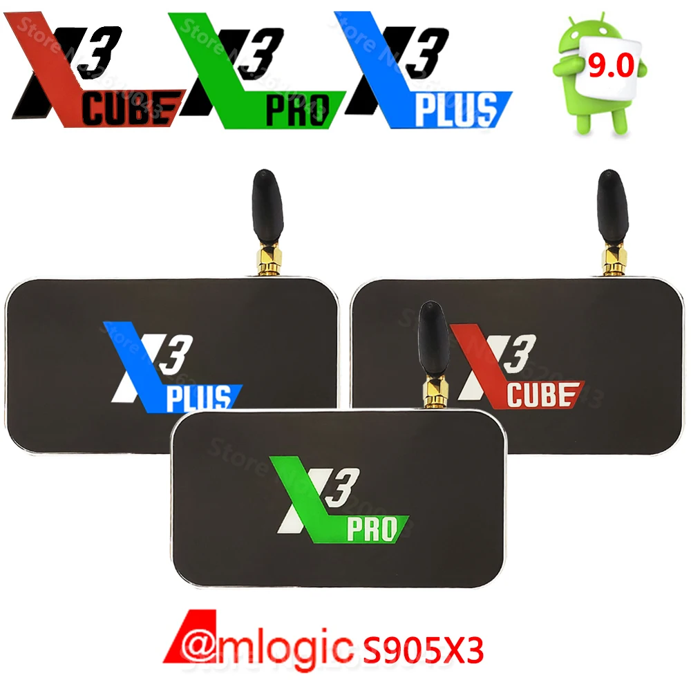 Tv-Box X3 Cube Smart Android X3 Plus Amlogic S905x3 4K Ddr4 16gb 4GB 2GB Bluetooth HD