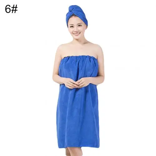Sapphire Blue 2 шт./компл. Для женщин водопоглощение, быстро сохнут, волосы шляпа купальный Полотенца спа Обёрточная бумага душ поставка 10 Цвета - Цвет: Sapphire Blue