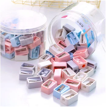 

5PCS Deli Pencil Sharpener Standard Pencil Cutter Transparent Single Hole Plastic Candy >6 Years Old 0576