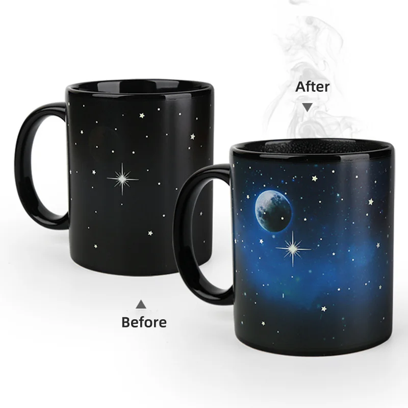 Moon Earth Discoloration Milk Cup Starry Sky Earth Porcelain Water Cup Gift Temperature Sensing Gradient Coffee Mug Moon Earth Discoloration Milk Cup Starry Sky Earth Porcelain Water Cup Gift Temperature Sensing Gradient Coffee Mug