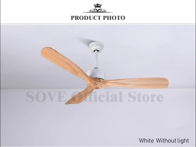 42 Inch Industrial Vintage Ceiling Fan Without Light Wooden Ceiling Fans With Remote Control Simple Home Fining Room Loft Fan