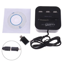 Todos os in1 usb sim leitor de cartão inteligente para o cartão de banco ic/id emv sd tf ccid iso 7816