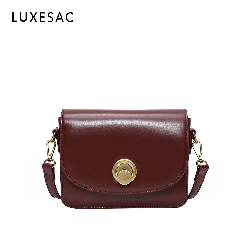 

Vintage Mini Fashion Crossbody Bag for Women Brand Bolsos Para Mujer Burgundy Pu Leather Women's Shoulder Bag Luxury Bag Bolsas