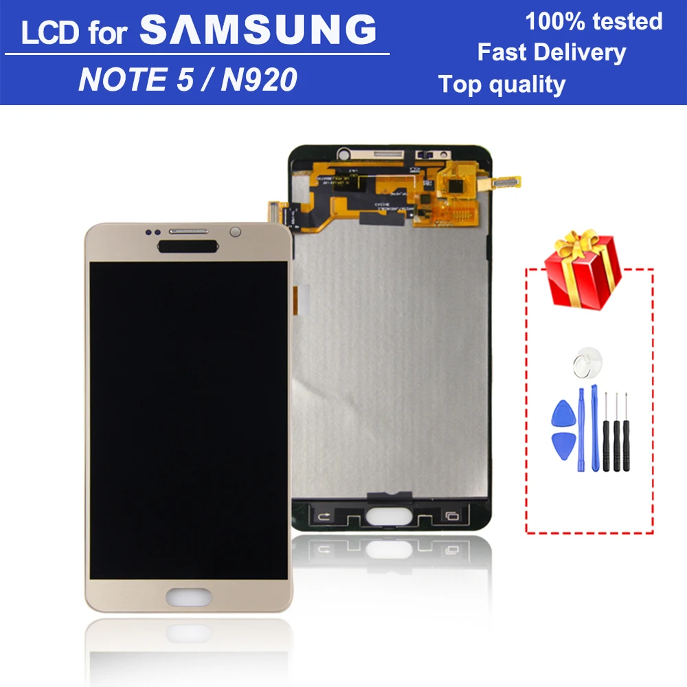 5 7 &quotAAA TFT качество Note LCD монитор для Samsung Galaxy NOTE N920 N920F цифровой сенсорный экран в