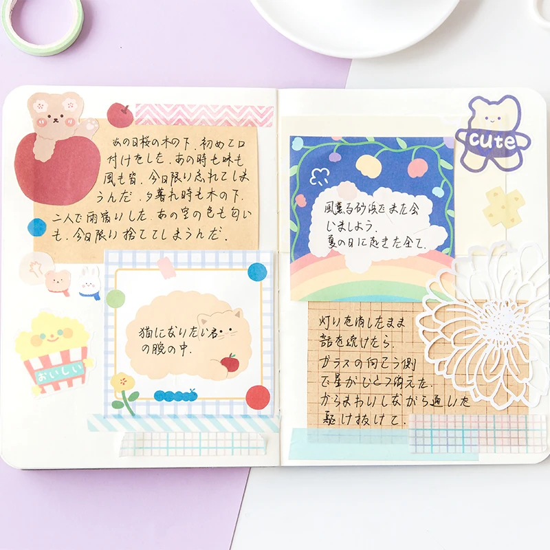 Cute Cartoon Rainbow Bear Memo Pad Kawaii Message Notes Decorative Notepad Note Paper Memo Stationery Office Supplies Aliexpress