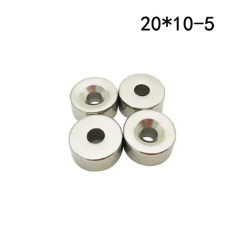 

10pcs/lot Round Powerful Strong Permanent Magnetic With Hole Magnet Rare Earth Magnet 20x10 Hole 5mm Custom Made DIY Magnet