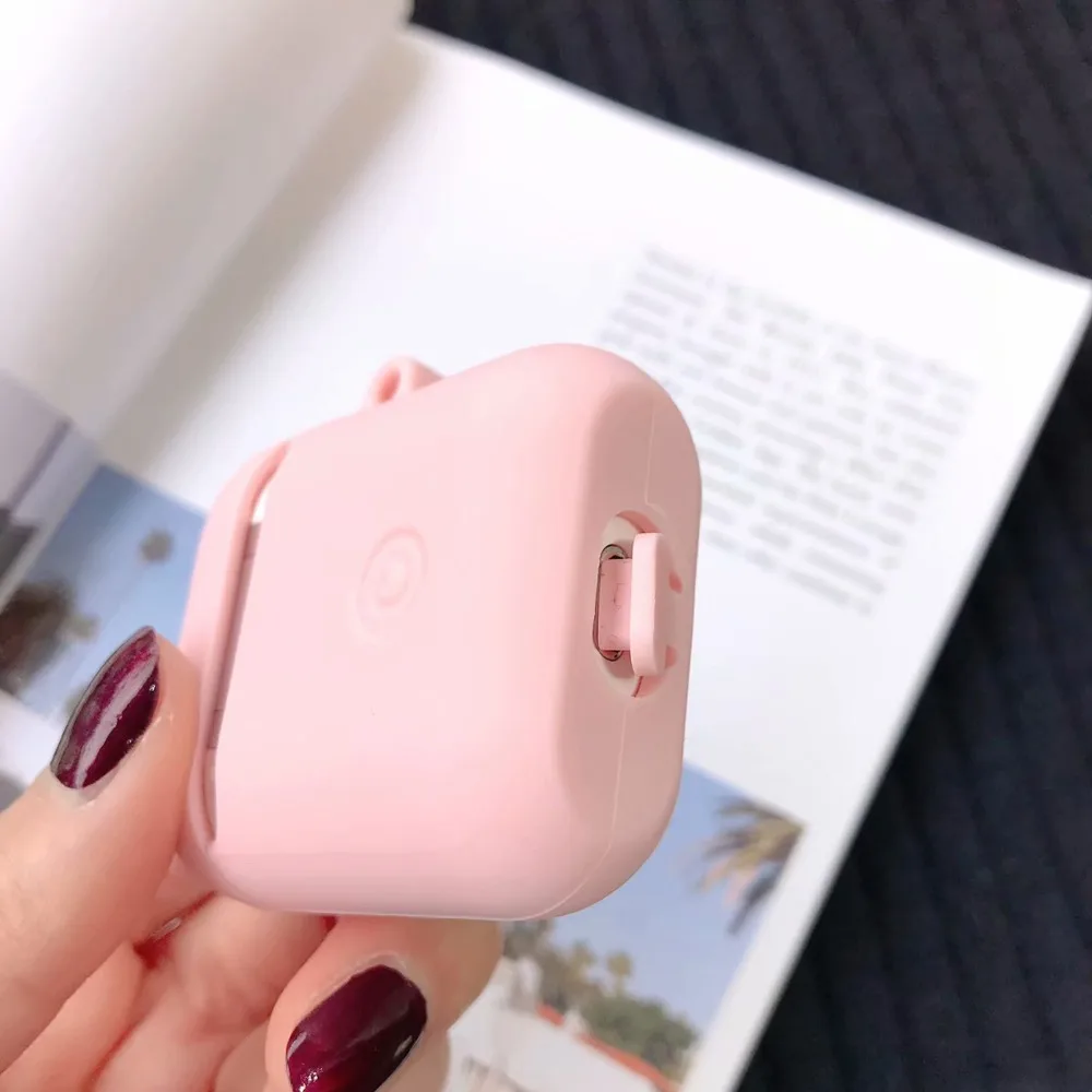 Чехол для Apple airpods чехол силиконовый чехол airpods чехол с брелок для ключей для Apple AirPods мультяшный наушник