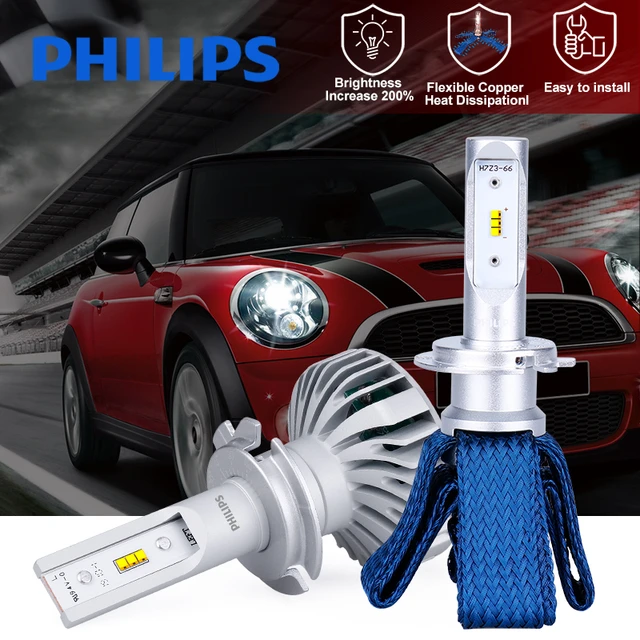 Philips LED X-treme Ultinon H4 H7 H11 Car Lamps 6000K Super White Light  +200% Bright H8 H11 H1 Fog Lamp LED Headlight, Pair - AliExpress