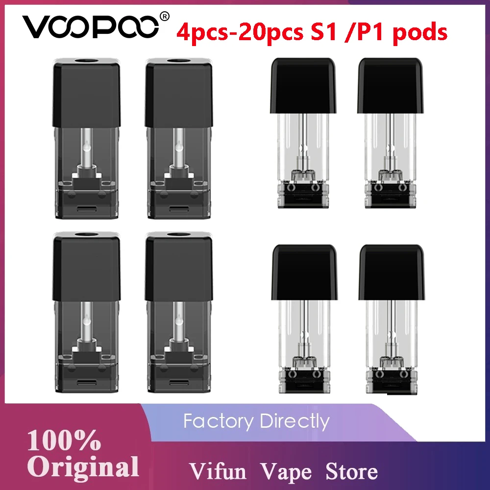 До 20 шт. VOOPOO Drag NANO Pod картридж 1 0 мл S1 wi/1.8ohm катушка и 6 P1 wi/1.5ohm для NANO|Аксессуары| |