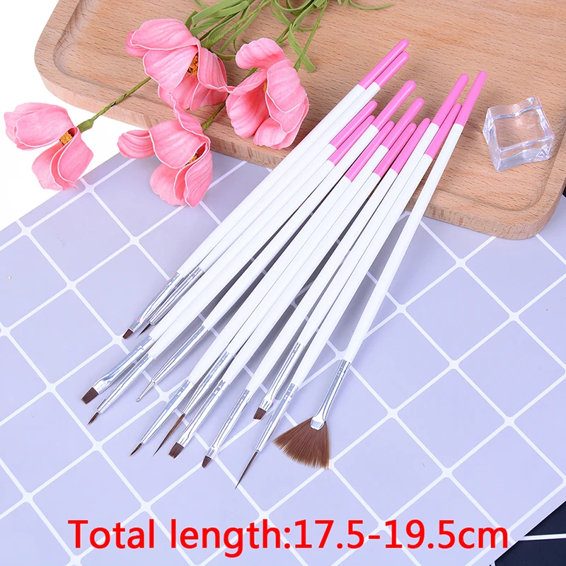 12pcs Gel Polish Brushes Tools Gel Painting Pen Nail Tools Nail Brush Dotting Painting Drawing Pen Nail Art Brush