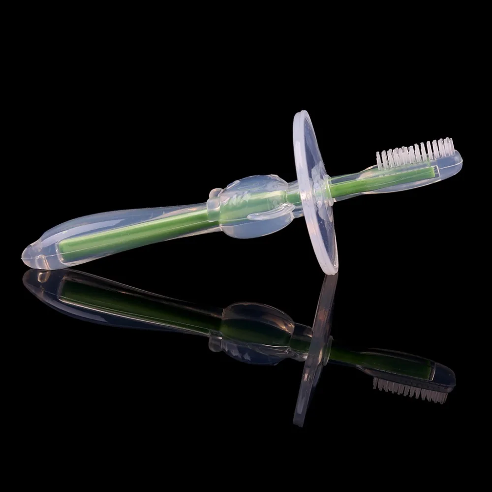 Детские мягкие жевательные Сгибаемая зубная щетка учебная зубная щетка кисточки для младенцев