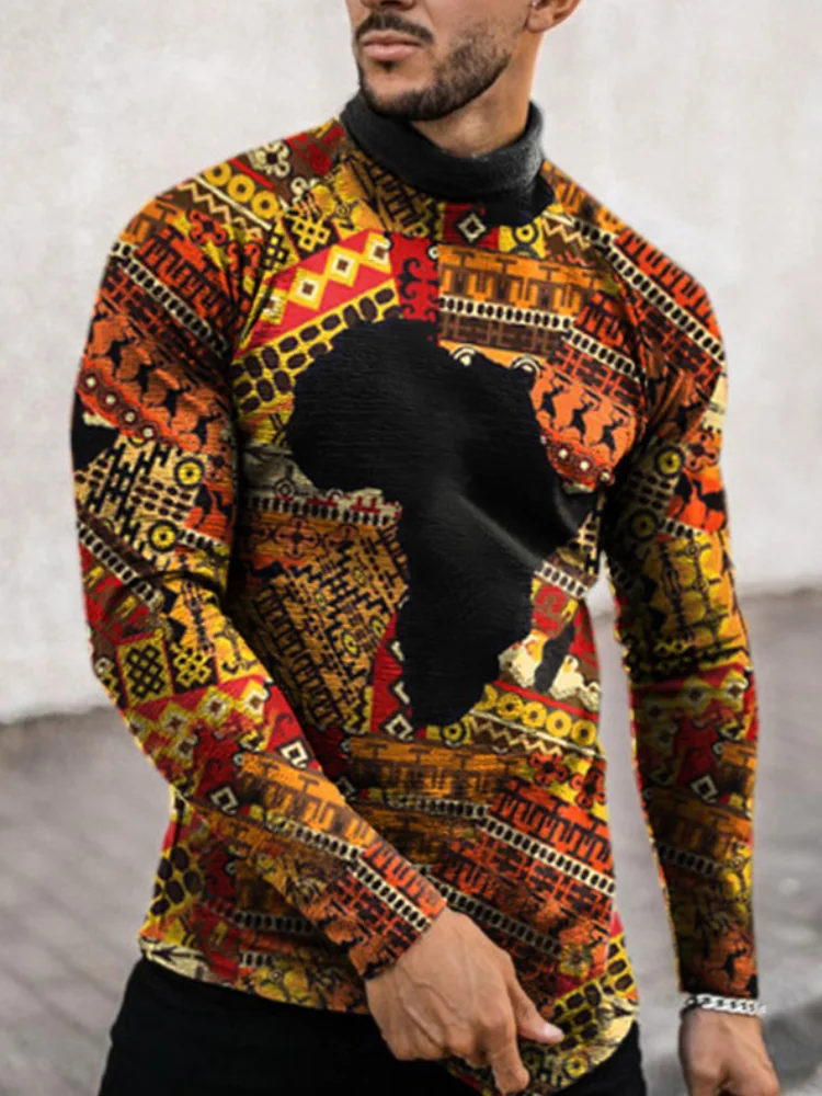 african wear Spring and Autumn African Men Long Sleeve Printing Dashiki Shirts  African Clothes Men african wear for ladies