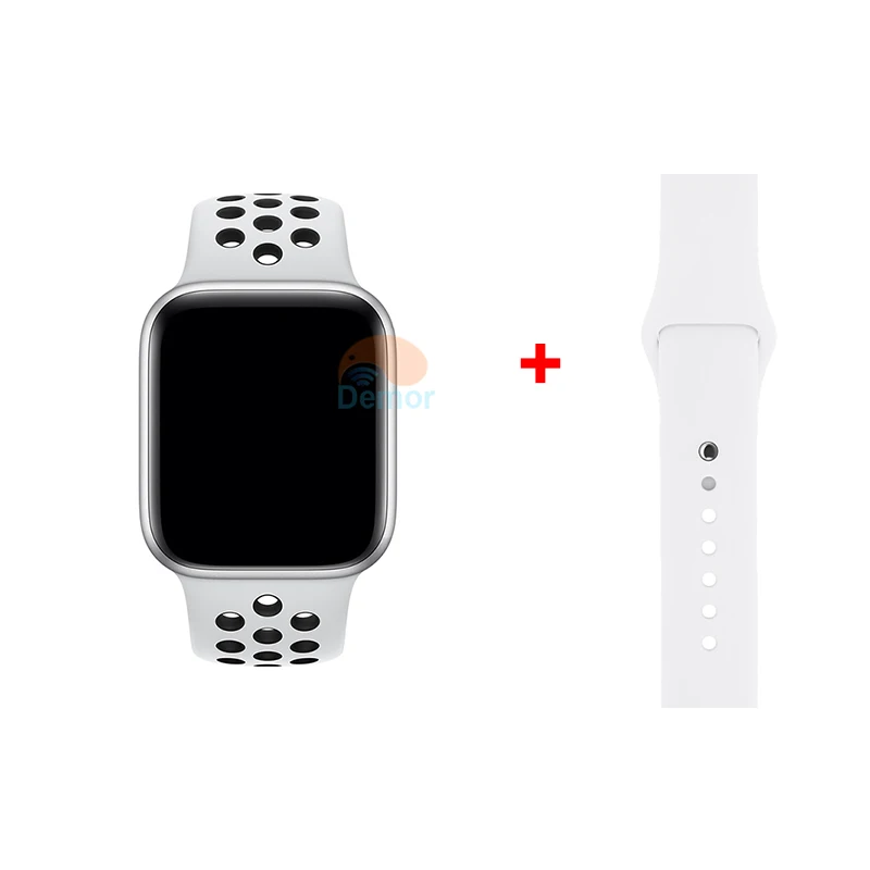 White Black DEMOR IWO 11 gps умные часы серии 5 44 мм монитор сердечного ритма MTK2503 спортивные умные часы для Apple iOS 9 iPhone 10 X Android телефон - Цвет: White Black