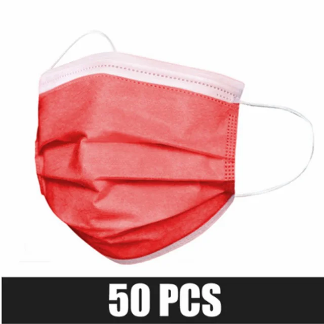 50PCS Masks Red