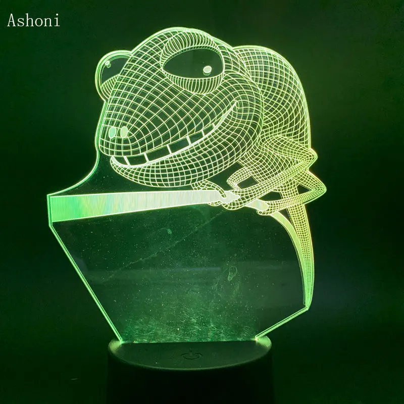 

3D Tree Frog Lamp Night Light 7 Colors Acrylic Touch Button Table Lamp USB Sleep Lighting Bedroom Decor Kids Gifts Drop Ship