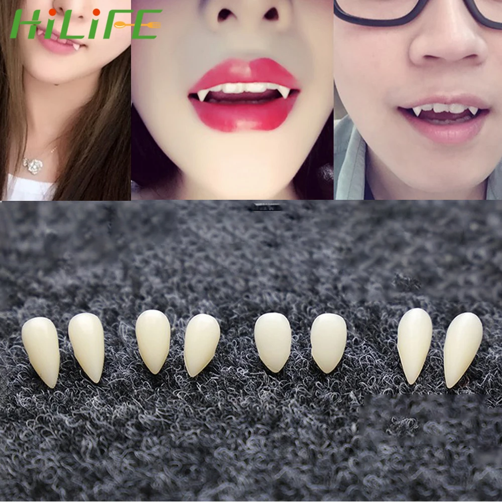 HILIFE DIY 1 пара 4 размера экологически чистые зубы вампира клыки реквизит для