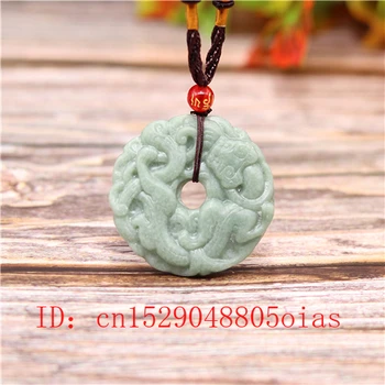 

Natural White Chinese Jade Pixiu Pendant Necklace Charm Jewelry Double-sided Carved Amulet Fashion Accessories Gifts for Her