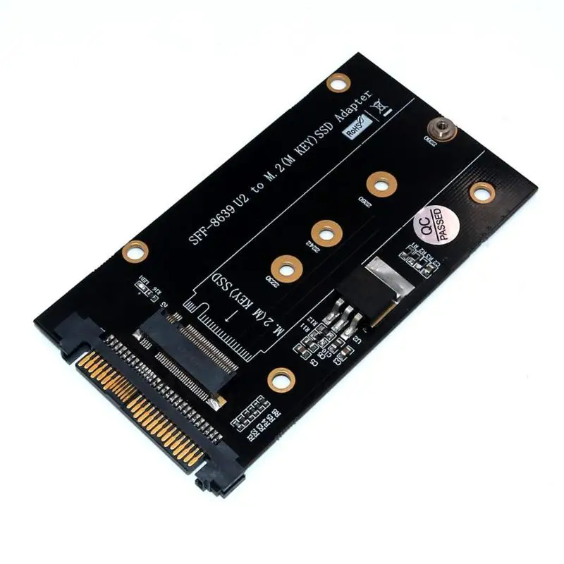 SFF-8639 U2 до M.2 M ключ NVME SSD адаптер для 2230 2242 2260 2280 M2 SSD с черным или желтым теплоотвода