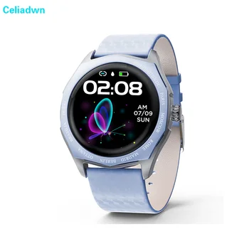 

V18 Smart Watch Women Color Changing Strap Heart Rate Female Health Monitor 1.22 Inch Full Round Touch Lady Smartwatch pk KW10