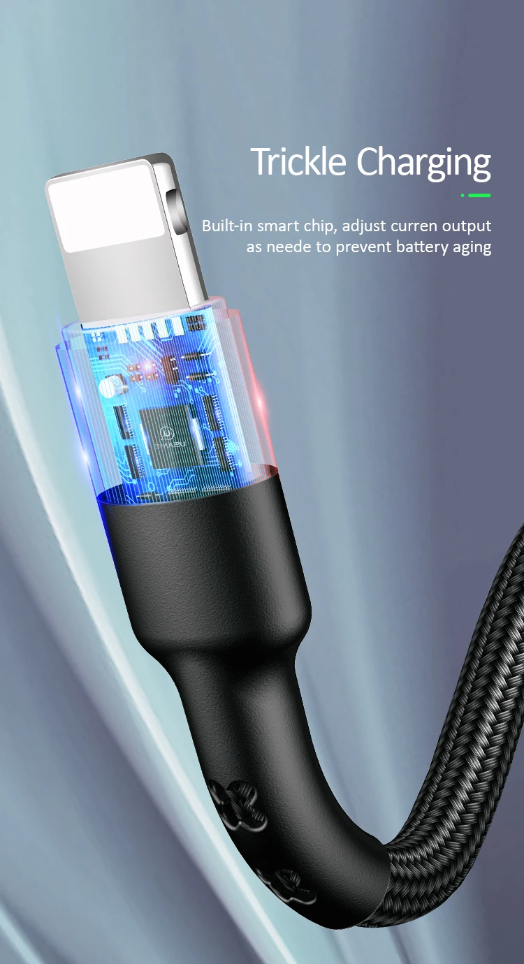 USAMS для usb lightning Кабель короткий 50 см 1 м 2 м для iPhone 11 pro xs max xr 8 7 6s plus apple ipad зарядное устройство Быстрая зарядка данных светодиодный