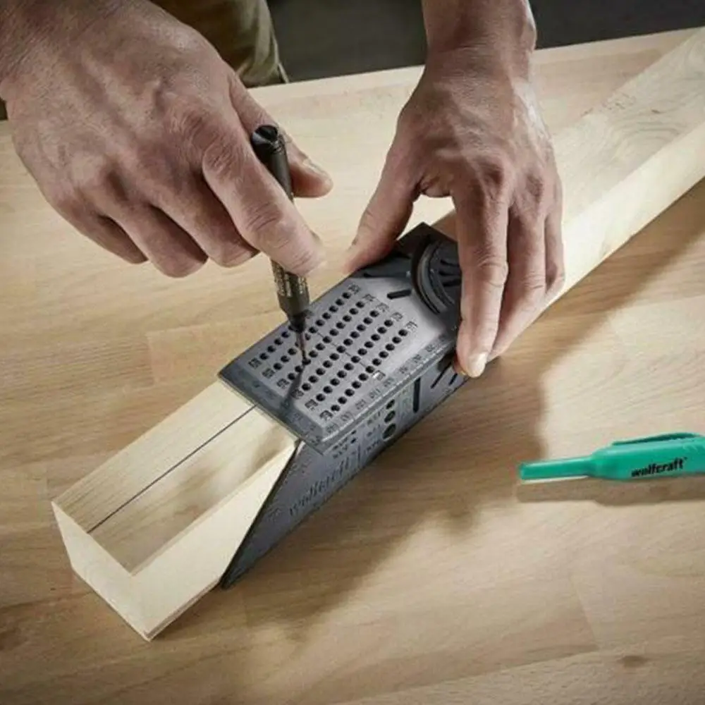 Деревообрабатывающий измерительный инструмент с манометром и линейкой 3D Mitre измерительный инструмент для улучшения квадратного размера DIY Инструменты кухонные Угловые принадлежности J7T4