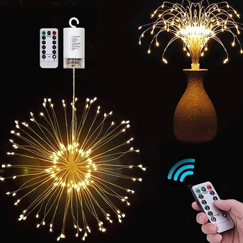 

Christmas Fairy Lights Copper Wire Fireworks 200 LED String Lights Christmas Decorative Lights Holiday Lighting For Garland