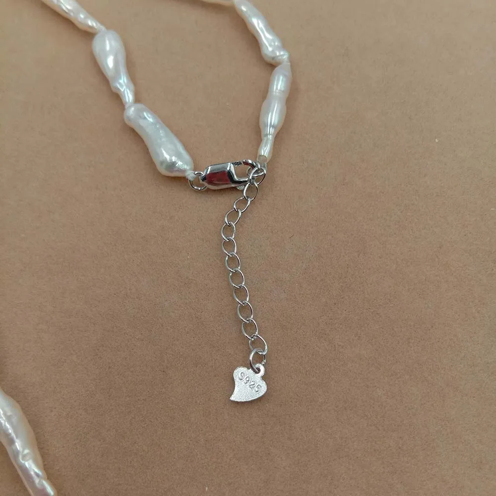 BIWA жемчужное ожерелье, натуральный пресноводный жемчуг NECKLACE-15-30MM мини BIWA барокко Жемчуг