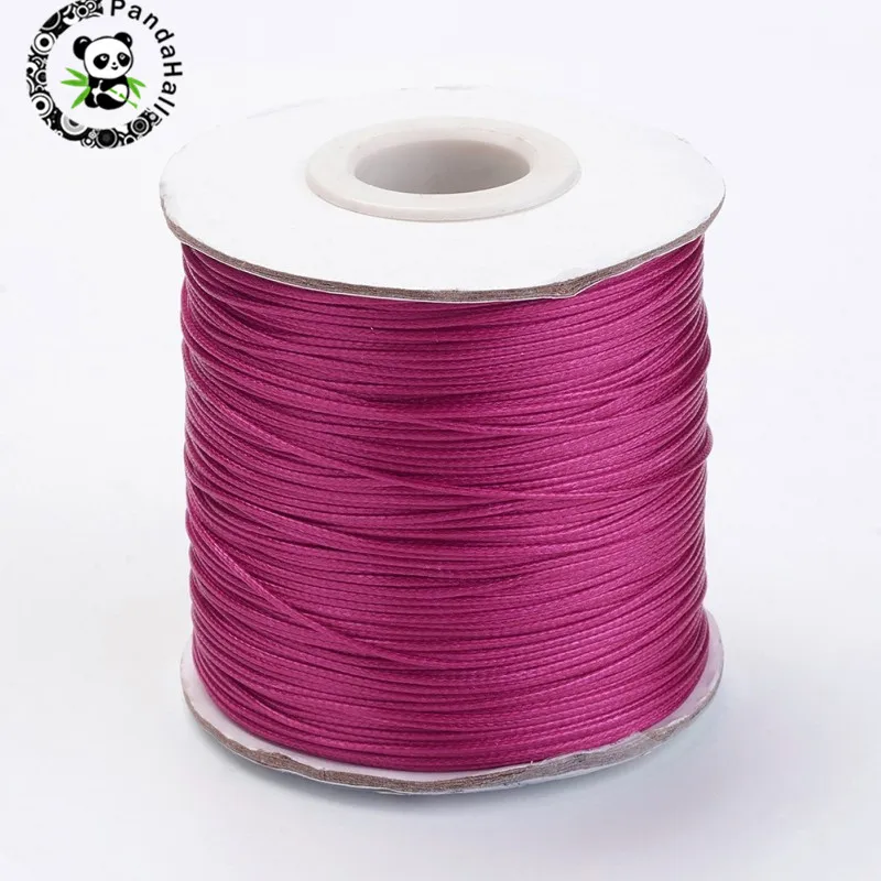 109 MediumVioletRed Pandahall 1 рулон 0,5 мм корейский вощеный полиэфирный шнур для изготовления нанизывающих материалов 38 цветов - Цвет: 109 MediumVioletRed