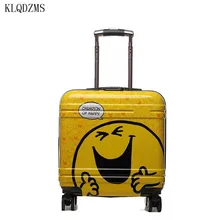 KLQDZMS милый багаж на колёсиках 18 дюймов переноска на тележке чемоданы дорожная сумка с колесиками