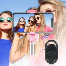 Автоспуск Bluetooth Мобильный затвор пульт дистанционного управления Портативный креативный Черный ABS красота беспроводной открытый вспышка светодиодный