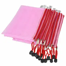 Розовый Портативный Gridding водостойкий А5 бумажный файл папка мешок 12 шт