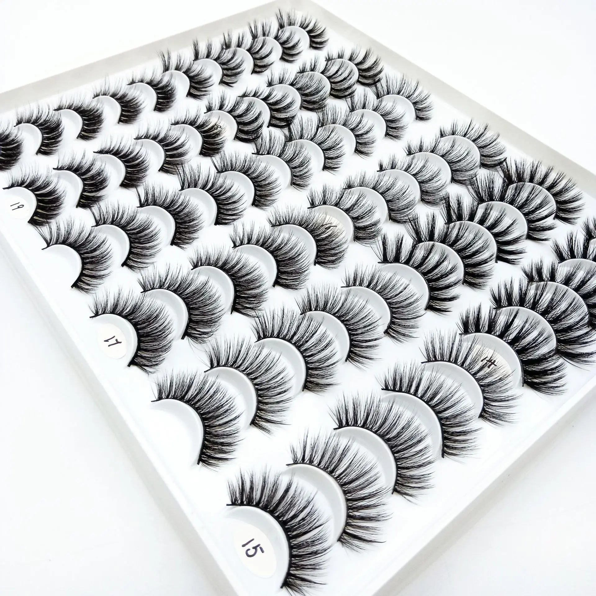 

30Pair 3D Mink False Eyelashes 100% Cruelty Free Criss-cross Lashes Thick Natural Lashes Wispies Fluffy Lashes Makeup Extension