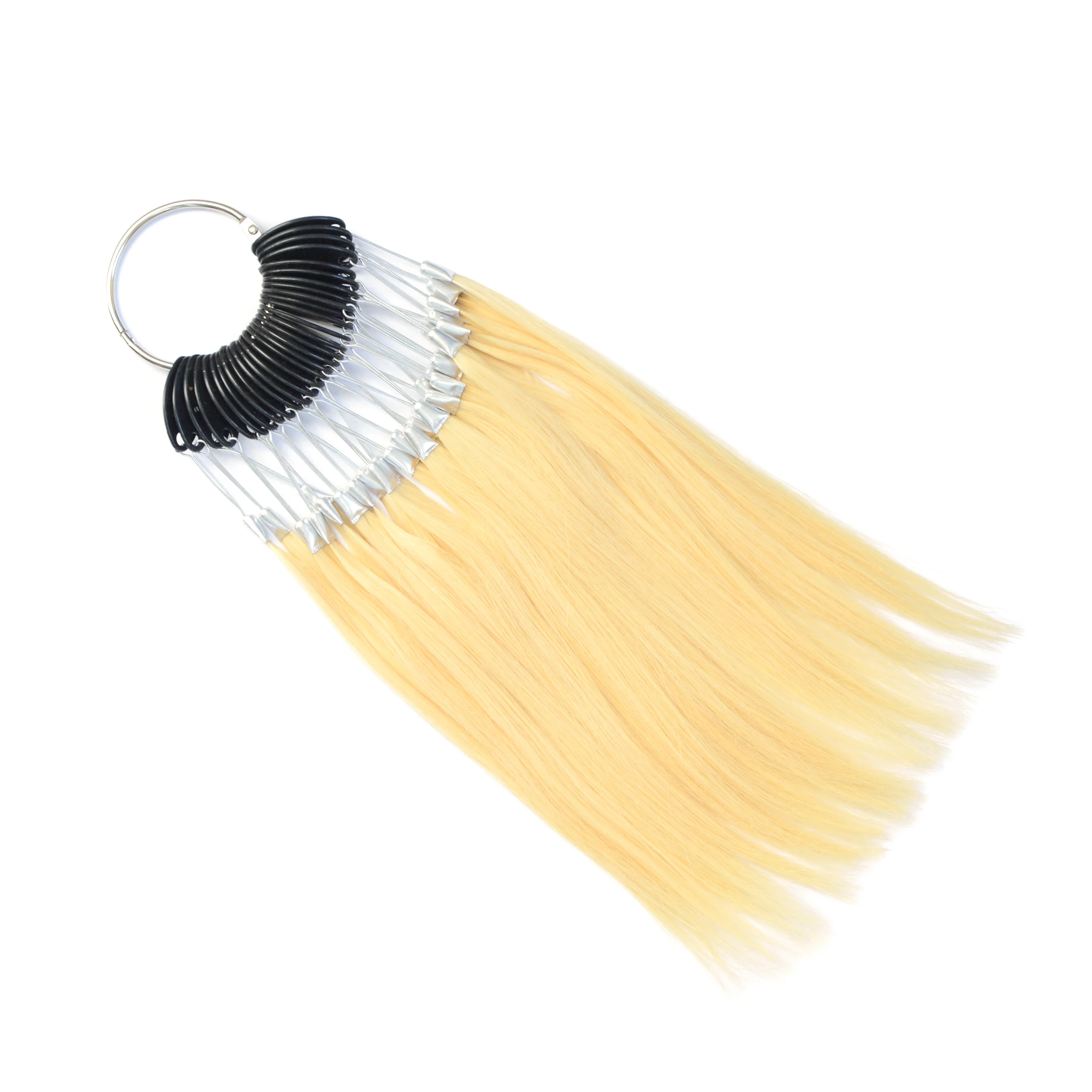 1 Set 30pcs/Set 100% Human Virgin Hair Color Ring  for Human Hair Extensions and Salon Hair Dyeing Sample, Can Be Dye Any Color