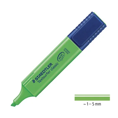1 шт. STAEDTLER маркер косой маркер ручка дети граффити пуля журнал маркер ручка для заметок канцелярские принадлежности для студентов - Цвет: 5 green
