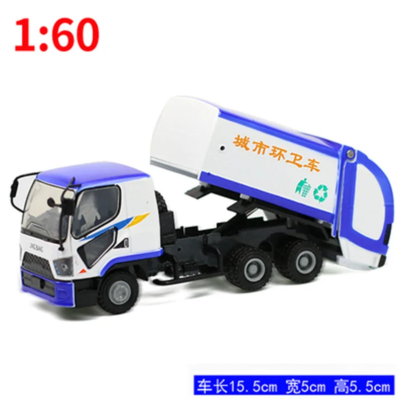 

1/60 scale Mixer Cement Garbage Truck City Cleaning Transportation Diecast Alloy Model Construction Vehicle Metal Toy fans gift