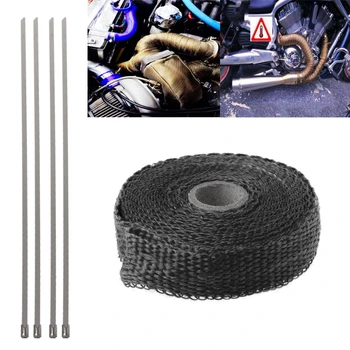

Car Motorcycle Incombustible Turbo Manifold Heat Exhaust Thermal Wrap Tape & Stainless Ties Jy25 19 Droship