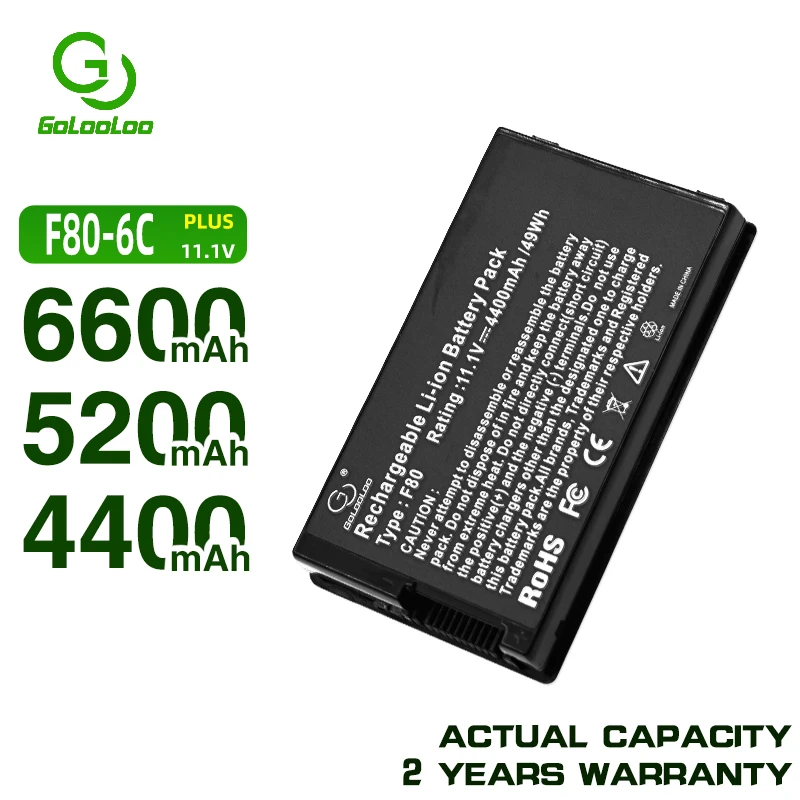 Golooloo 4400MaH Battery for Asus A32-F80 F80 F80Cr F80s F81 F81E F81Se F83 F83Cr F83E F83S F83Se F83V F83T F83VD F83VF K41 K41E