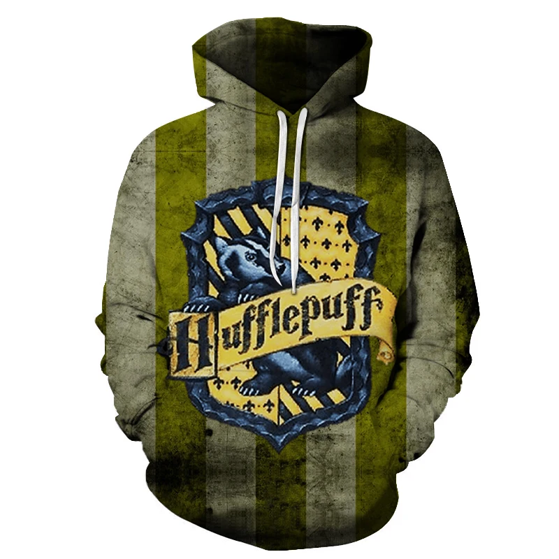 Повседневная Толстовка с принтом из фильма Hufflepuff, осенний спортивный костюм с длинными рукавами для мужчин и женщин, толстовки для мужчин, уличная мужская Толстовка - Цвет: AFKH3169(Asian Size)