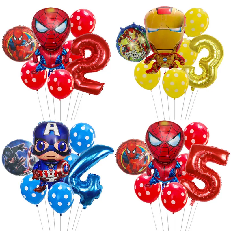 Воздушные шары Человек паук 7 шт.|Воздушные и аксессуары| |