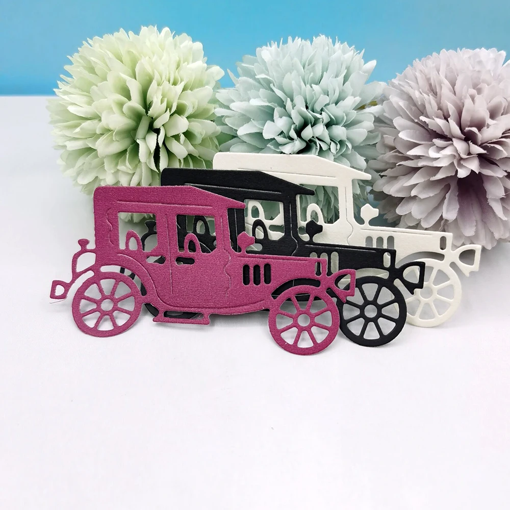 

Retro Car Slimline Card Dies Embossing Folder Photo Album Paper Craft Metal Cutting Dies Scrapbooking DIY Clear Stamps